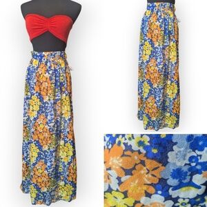 Vintage 60s-70s Flower Power Skirt